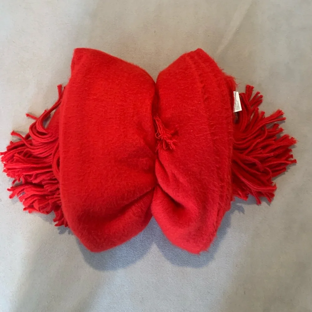 Crate&Barrel Red Throw Blanket